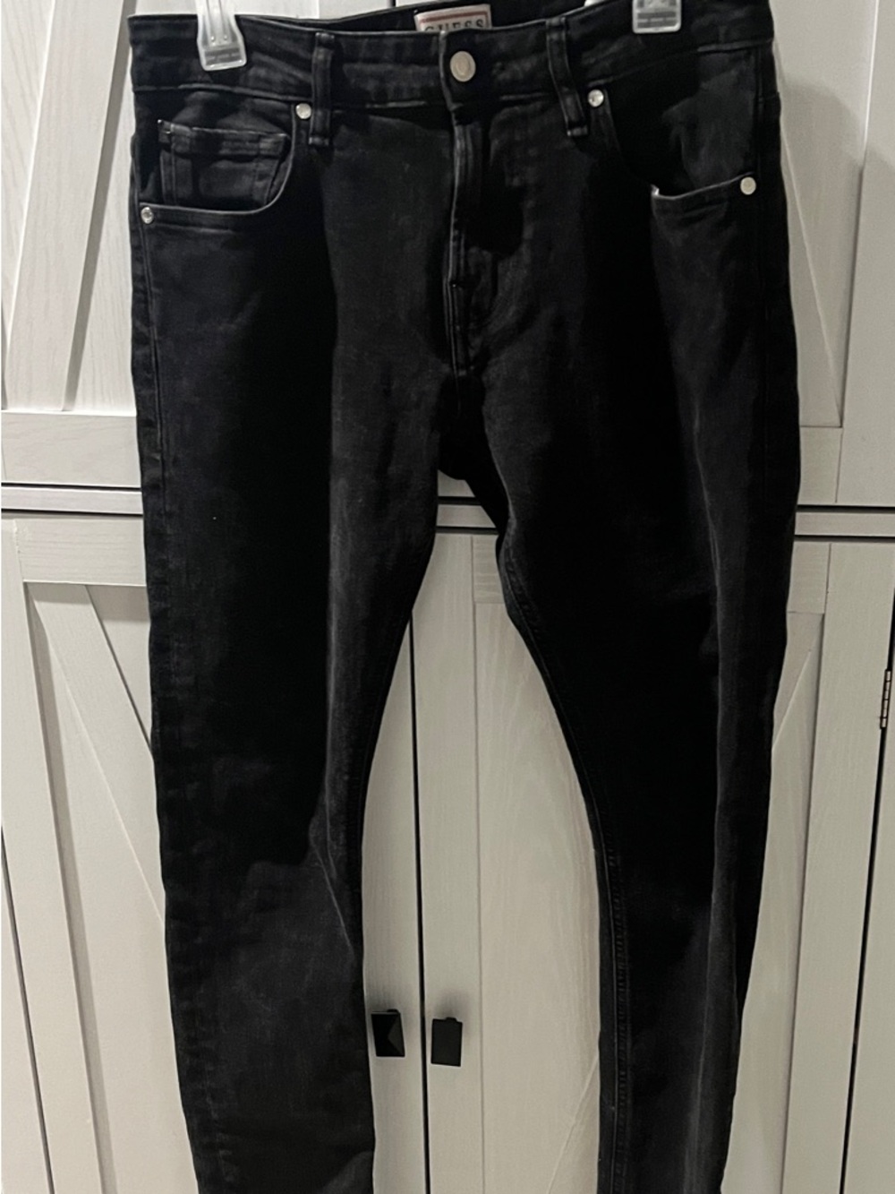 GUESS Men's Skinny Jeans in Black